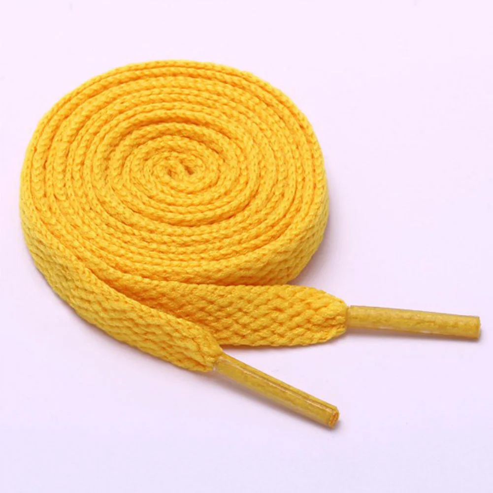 

1 Pair 120cm Shoelace Flat Popular Sports Shoes Laces Casual Canvas Polyester Shoelaces Candy Color White Black Green Shoelace