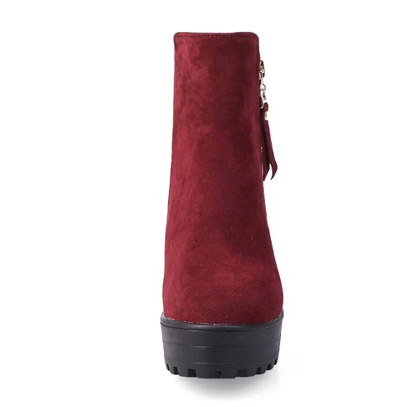 ENMAYLA/Новые осенне-зимние ботинки на высоком каблуке ботильоны молнии пикантные