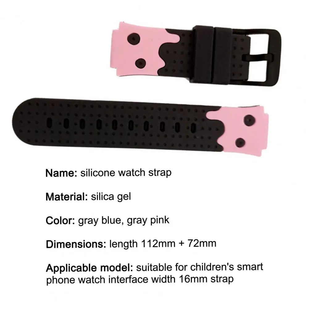 

Universal Kids Smart Phone Watch Band Soft Sweatproof Replacement Silicone 20mm Smartwatch Bracelet Wristband Watch Accessory