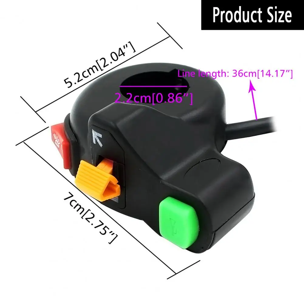 Aksesori Motor Sakelar Tanduk Lampu Depan Setang Sepeda Motor Universal 3 In 1