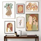 Авокадо оранжевая модная женщина монстера настенная Картина на холсте скандинавский постер и принты настенные картины для гостиной домашний декор