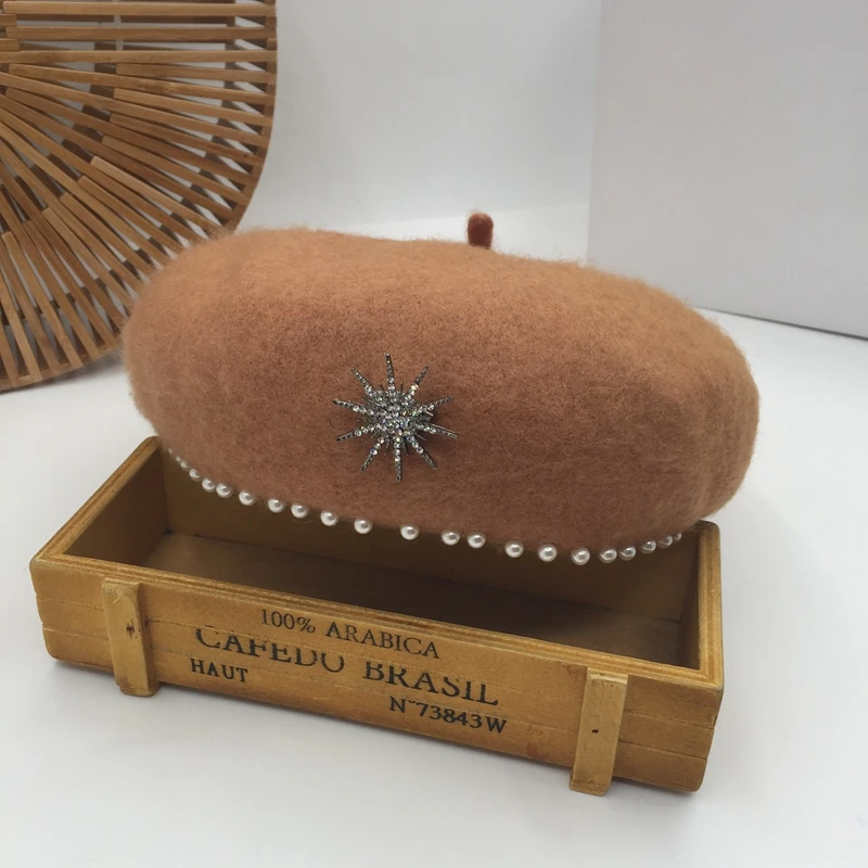 Японские шерстяные бутоны для женщин знаменитостей маленькие милые элегантные