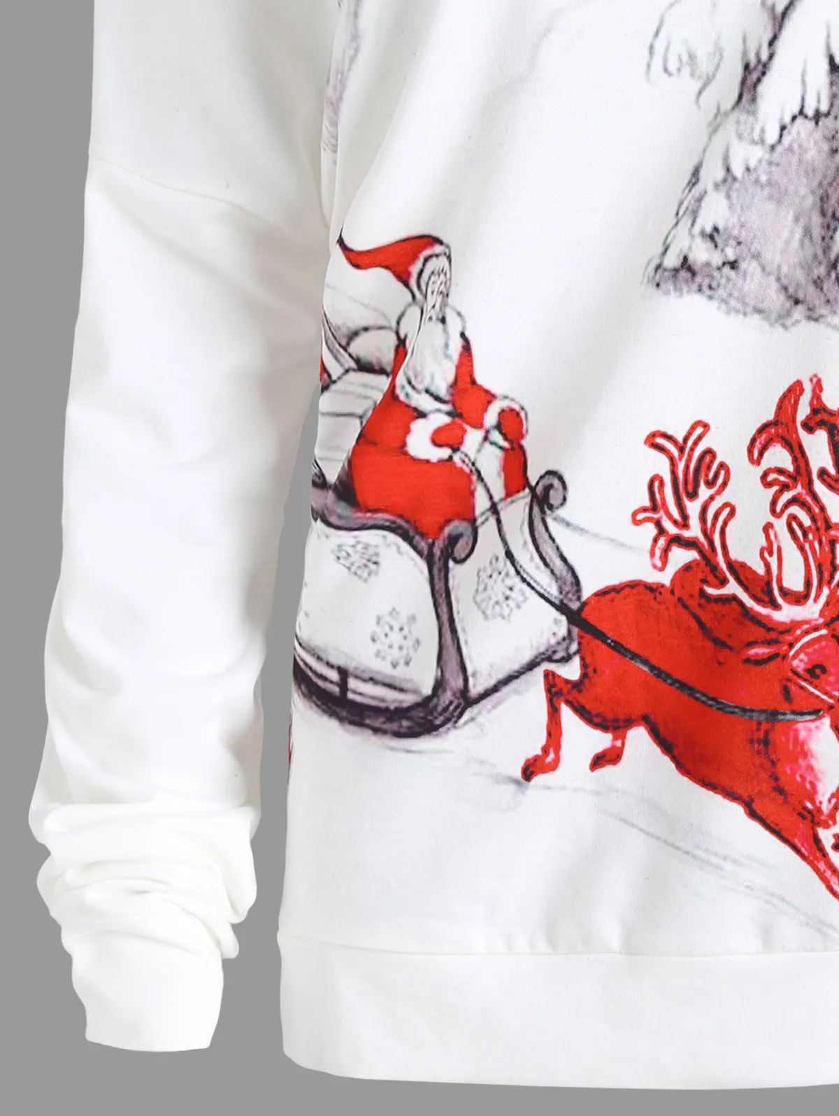 ROSEGAL/свитер с длинными рукавами и принтом Санта Клауса на Рождество большие