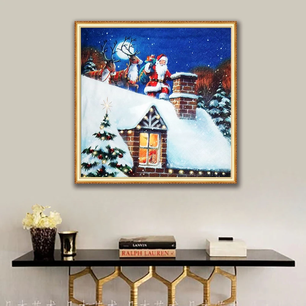 Рождество полная дрель квадрат/Круглый Мультфильм 5D алмазная живопись Алмазная