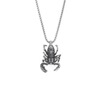 Модное ожерелье с подвеской в виде животного Скорпион из нержавеющей стали 316L, мужское ожерелье в европейском и американском стиле, ретро, панк, хип-хоп, мода