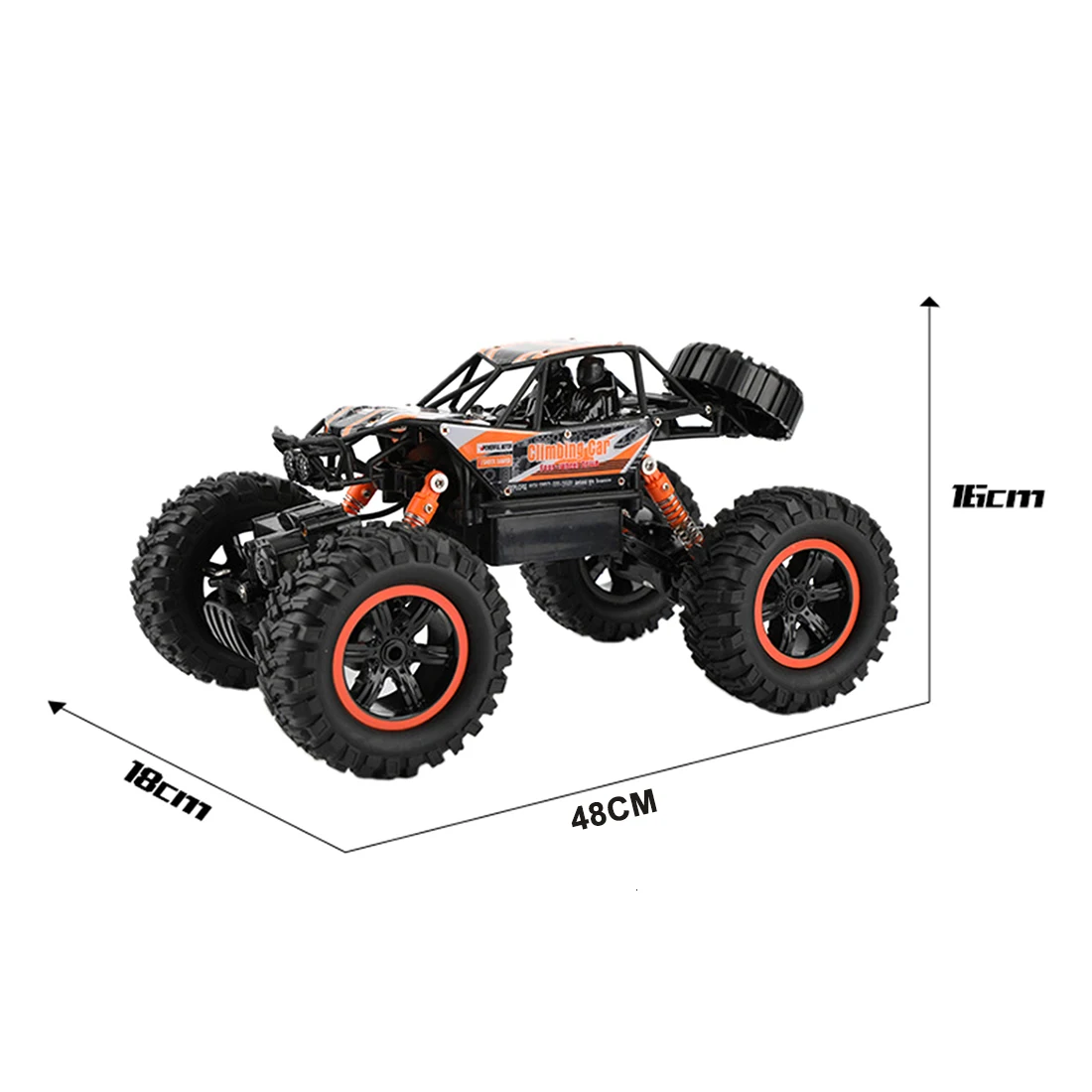 48 см 1:10 4WD 2,4G RC Monster Truck высокоскоростной гоночный автомобиль внедорожник-оранжевый
