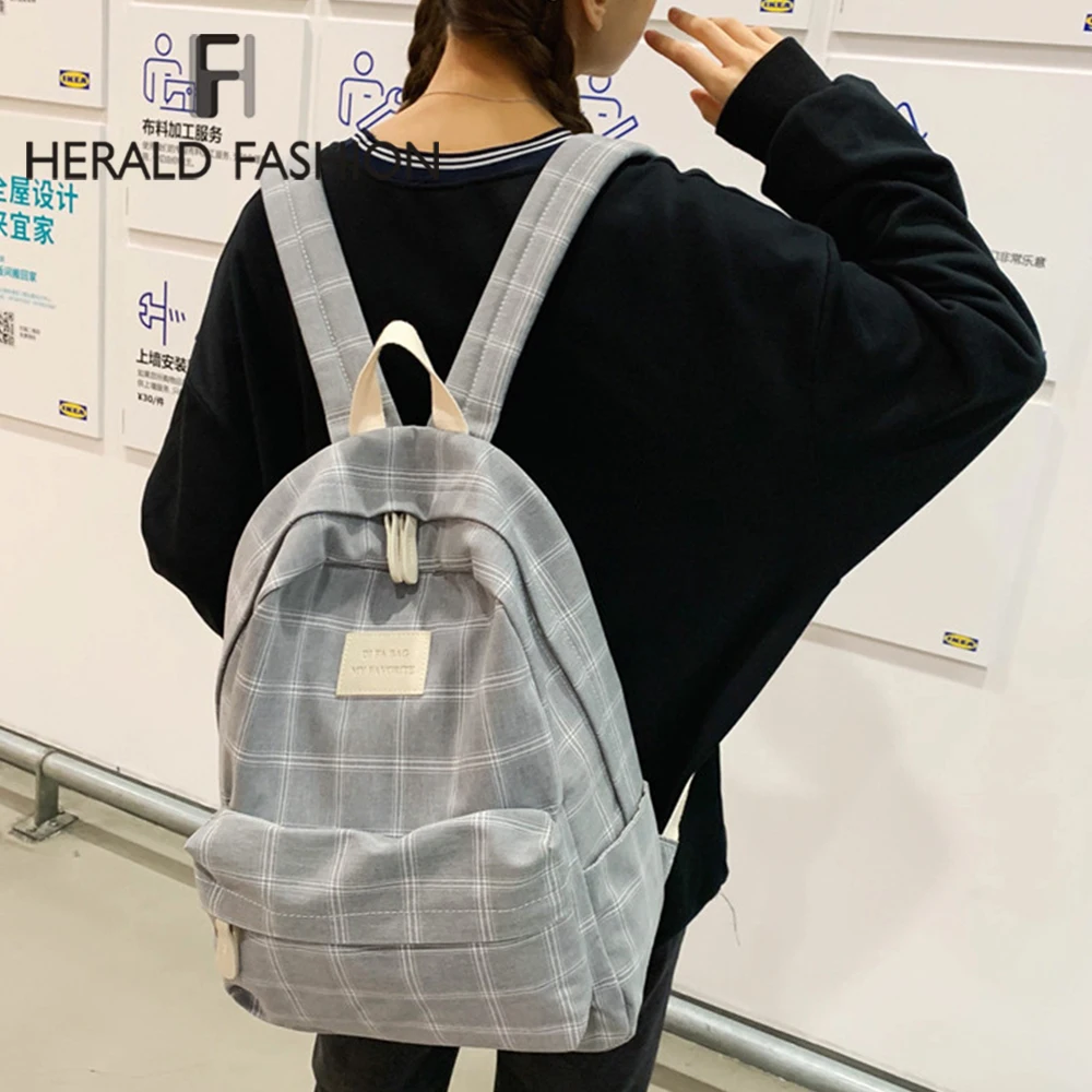 

Модная школьная сумка для девушек, повседневный новый простой женский рюкзак в полоску для книг, дорожные сумки на ремне для подростков