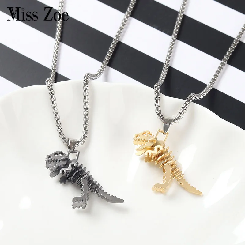 Tyrannosaurus Rex Necklaces Lovely Dinosaur Necklace for Women Men Wear Unisex Metal Gift for Friends