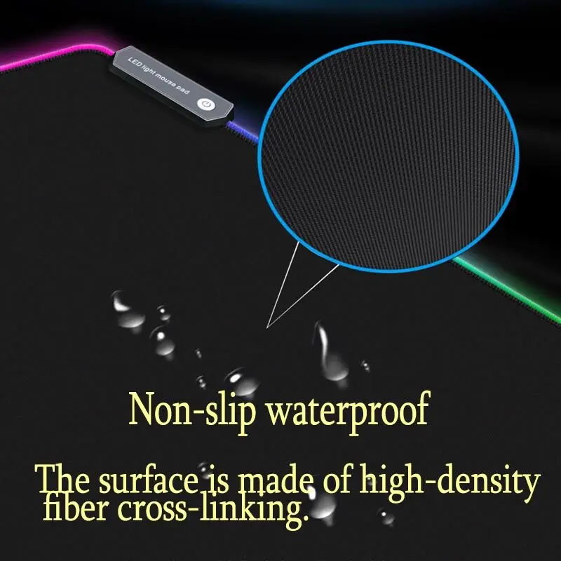 

XGZ Sailor Moon RGB Anime Mouse Pad Large LED Pad Rubber Game Accessory Pad with Backlight Household Carpet Pad XXL 400x900x2mm