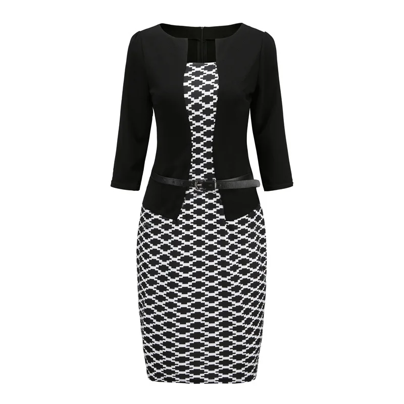 Высококачественное осенне зимнее Новое Женское деловое профессиональное платье