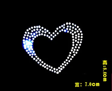 4 шт./лот Стикеры с цветами и сердцем термоклейкие Стразы термоклеевым рисунком