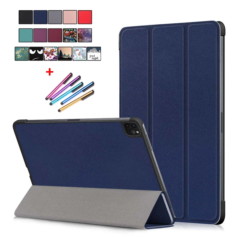 Чехол для iPad Pro 11 чехол 2020 2021 дюйма тройной складной из искусственной кожи с