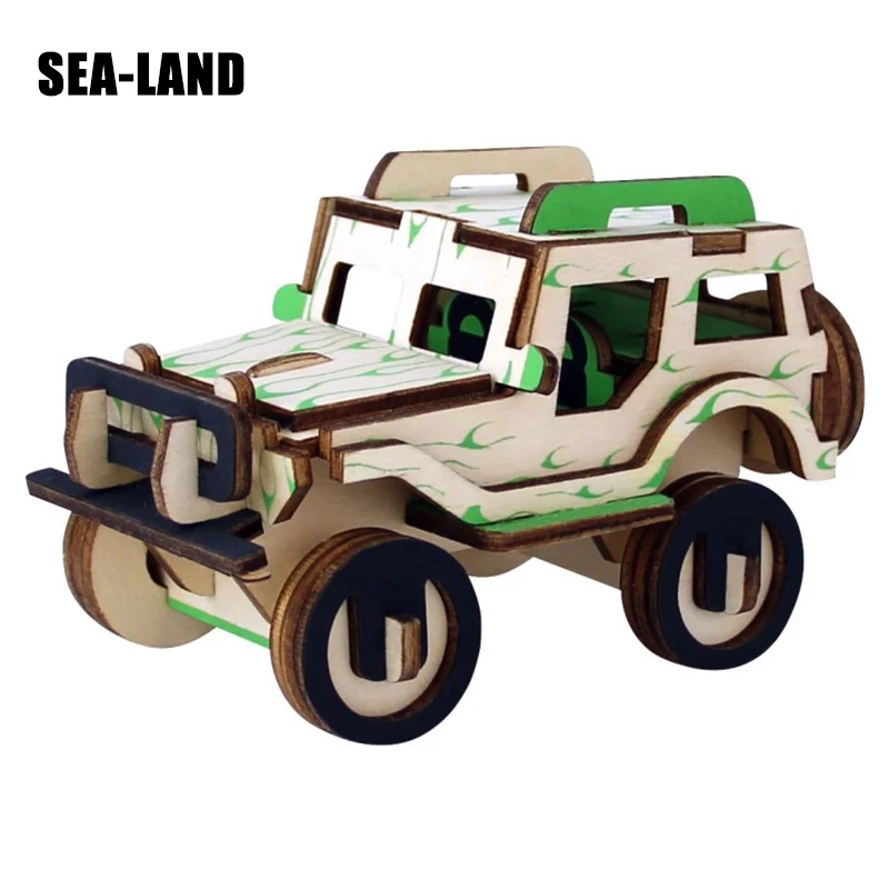 

Puzzle Car Diy 3D Wooden Puzzles Game Children Educational Puzzle Toys Kids Montessori Model Building Puzzles Hobbies Gift Adult