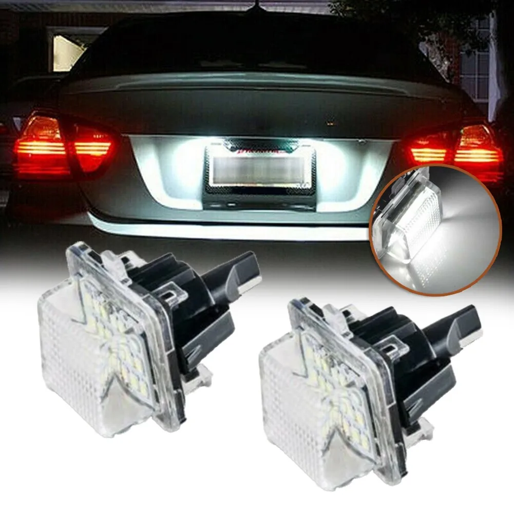 

SET LED License Number Plate Light 2Pcs LED Lamp License Light Plate Xenon White 6000K Durable