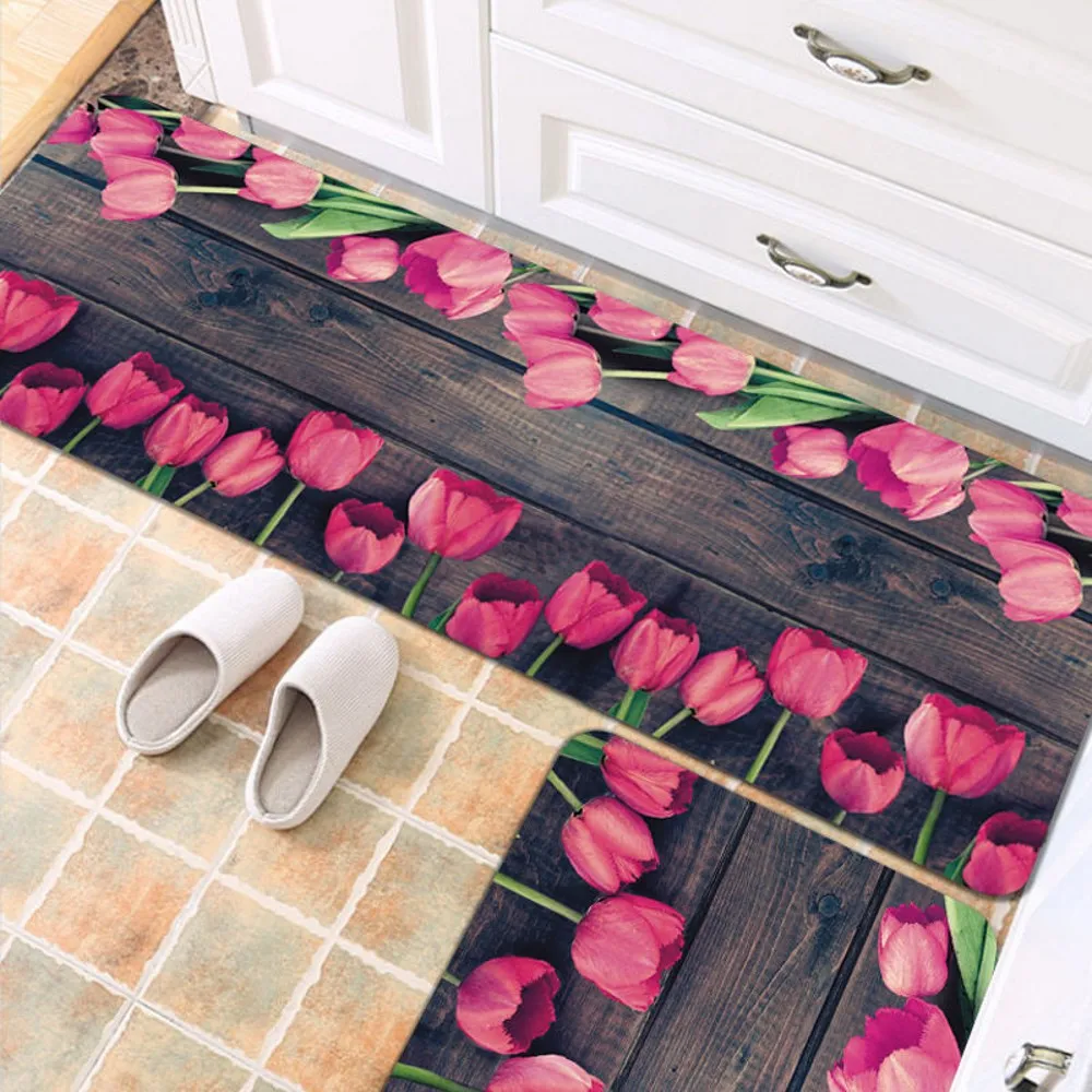 

Long Kitchen Mat for Floor Absorbent Oil-absorbing Hallway Balcony Rugs Toilet Bathroom Entrance Doormat Living Bedroom Carpet