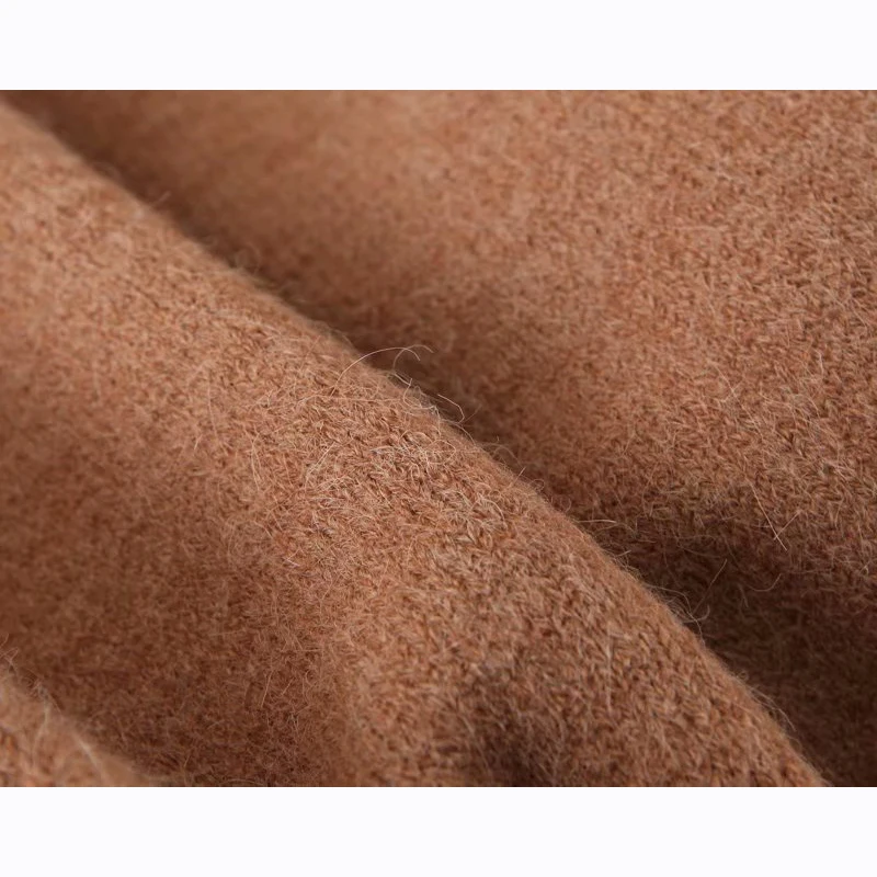 Повседневный Коричневый женский свитер 2019 Весна-Осень Новая мода Водолазка