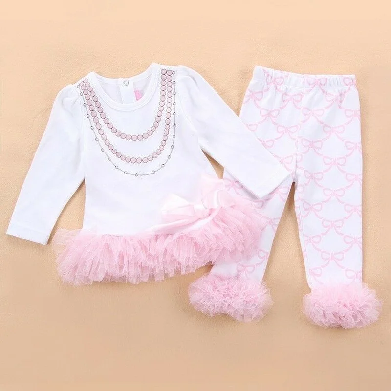 

For 22" Reborn Baby Girl Doll Clothes Newborn Clothing Fancy Dress Outfit Baby Clothes O-Neck Pullover Cotton Unisex