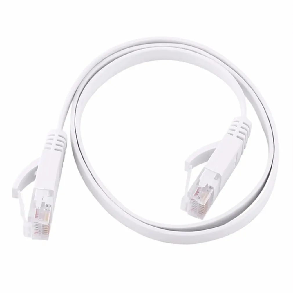 Cat6e плоский сетевой кабель ноутбука Ethernet RJ45 шнур поликарбонатному волокну
