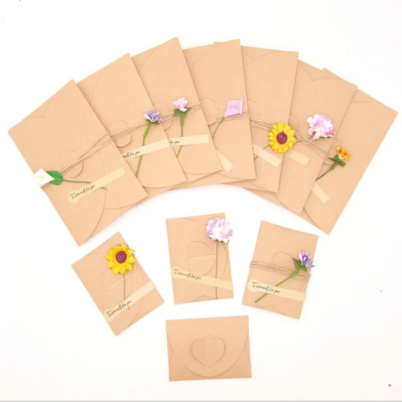 

100pcs per pack Classical Kraft Blank Paper Envelopes Wedding Invitation Envelope Gift Envelope