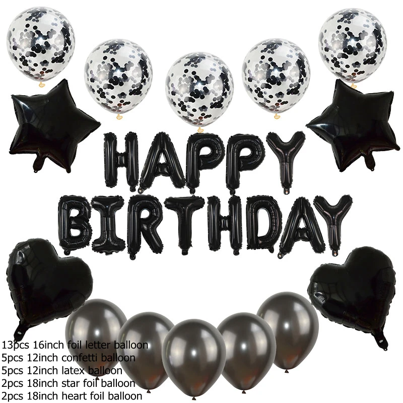 B06 27 шт./компл. Happy birthday Алфавит шар звезда сердце фольги шар для дня рождения Воздушные шары Декорации Детские принадлежности для душа 8 - Цвет: B06