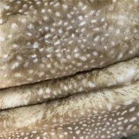faux fur fabric 20mm high deer pattern print christmas plush imitation rabbit fur fabric
