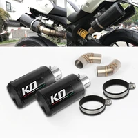 for ducati monster 696 1100 exhaust pipe motorcycle left right mid tube slip on 51mm muffler escape with db killer carbon 220mm
