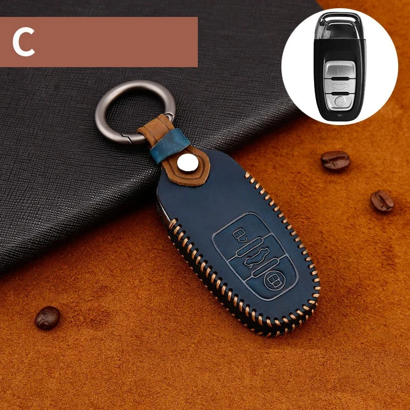 Чехол для автомобильного ключа ручной работы из натуральной кожи чехол ключей Audi