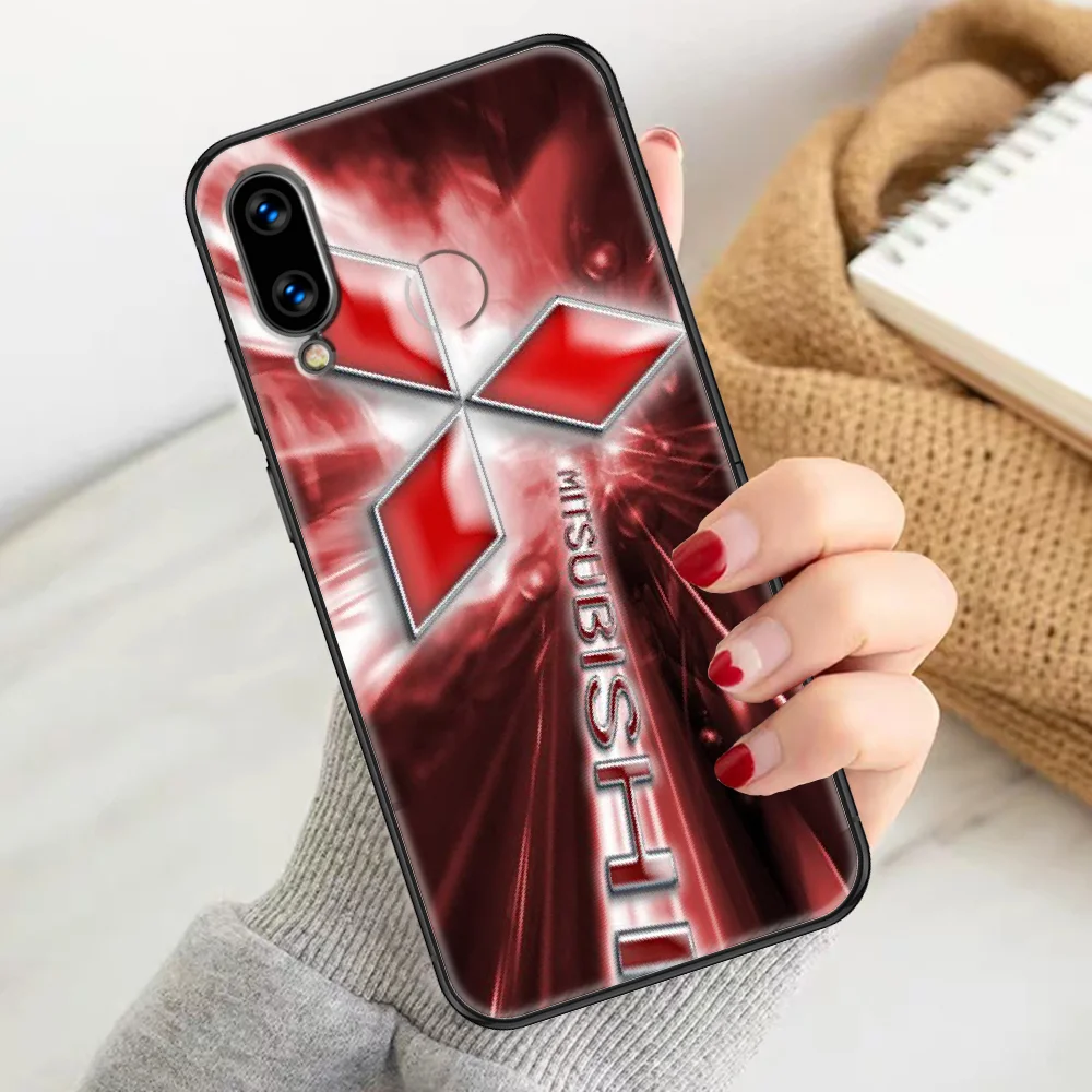 

Soprt Car Mitsubishi Phone case For Huawei Honor 6 7 8 9 10 10i 20 A C X Lite Pro Play black tpu back pretty cover painting