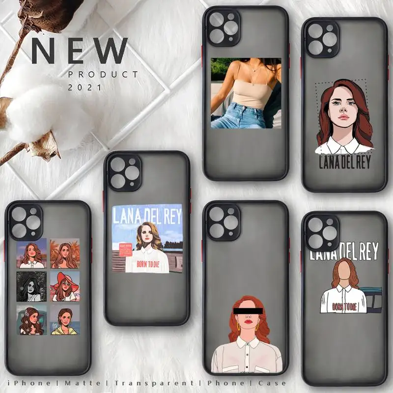 

Lana Del Rey Phone Case For iphone 12 11 8 7 plus mini x xs xr pro max matte transparent cover