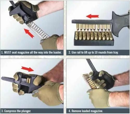 

Tactical Glock Universal Magazine Speed Loader For Handgun Rifle 9mm 40S&W Pistol Magazines Hunting Accessories
