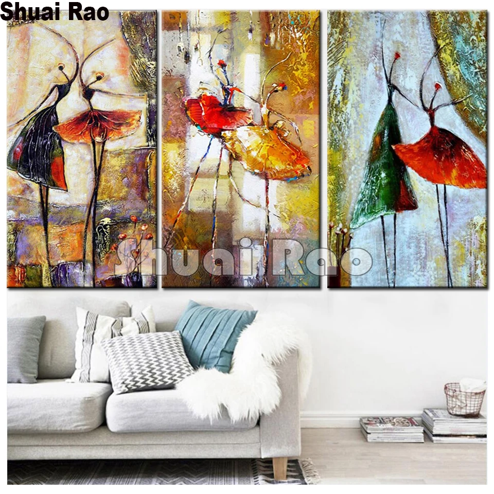 Набор для алмазной вышивки Танцующая балерина 3 шт. | Дом и сад