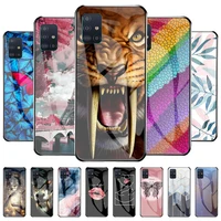 tempered glass funda for samsung a51 case samsung galaxy a32 a31 a12 a02 a71 a21s a53 a52 a52s a72 4g 5g phone bumper hard cover