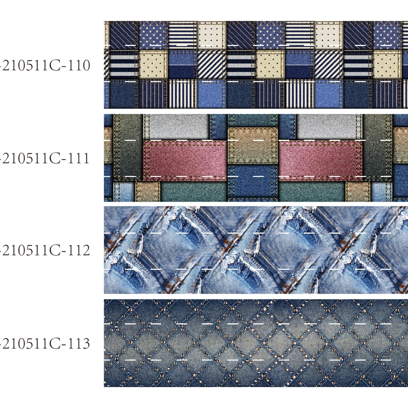 

Plaid Jeans Pattern Printed Grosgrain Ribbon (50 yards/lot) 100% Polyester 22mm 25mm 38mm
