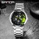 SANDA Men Design Rim Wheel Watch Super Car Rim Wheel Waterproof Creative Stainless Steel Men Watch Relogio Masculino Other Image