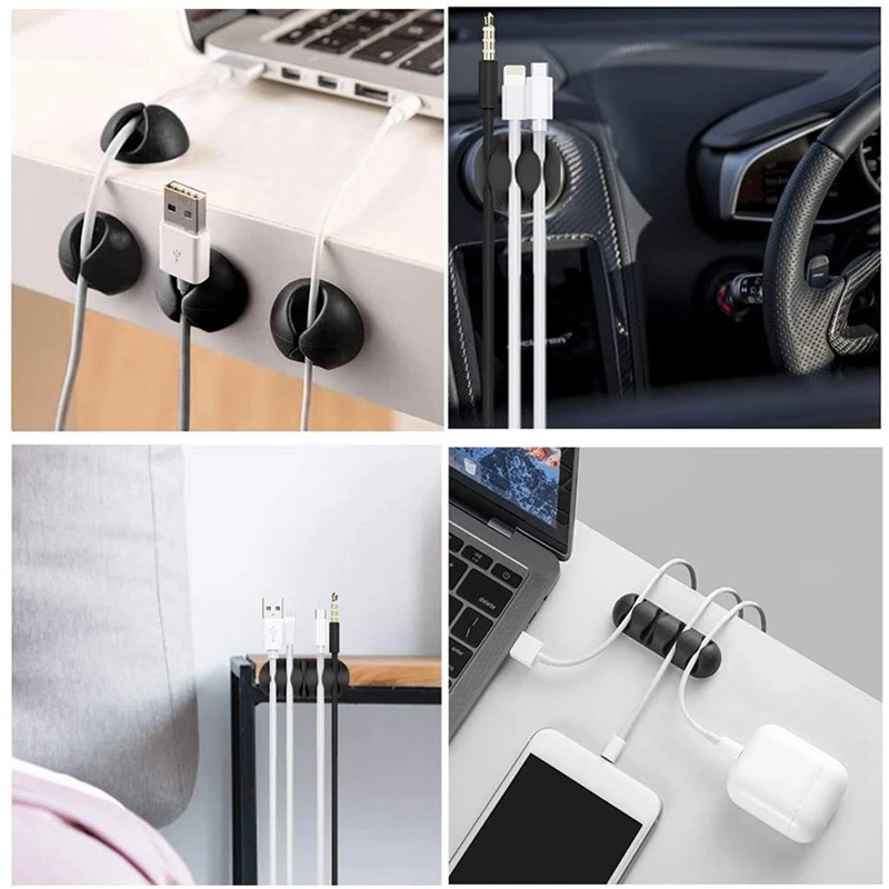 126pcs cable management organizer kit 4 cable sleeve 10 reusable cable ties cord organizer for office desk electronics free global shipping