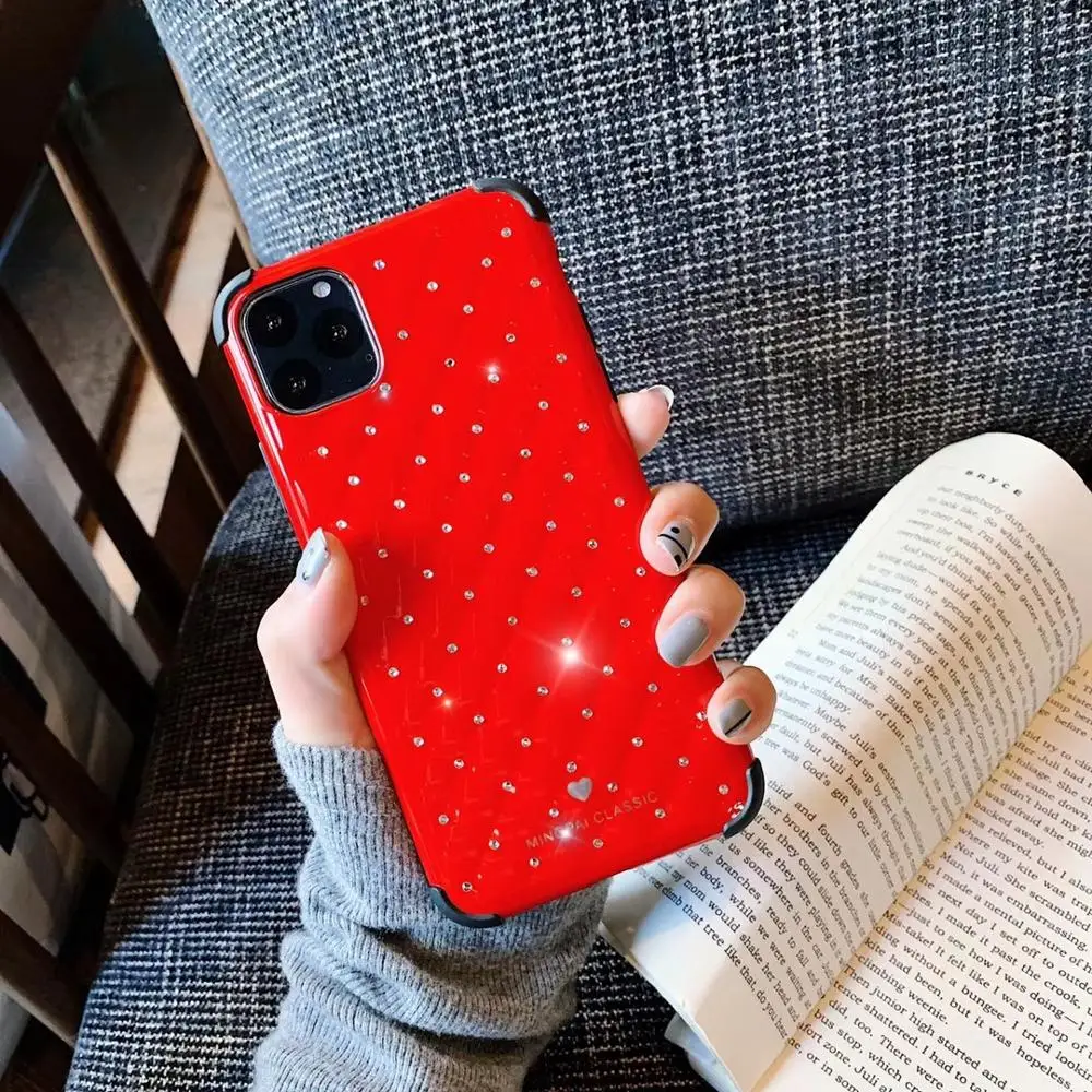 Luxury Candy Color Diamond Phone Case for iPhone 11 11pro max 6s 7 8 plus x xs xr xsmax Shockproof Shell Cover Coque |