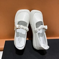 shoes woman 2021 casual female sneakers oxfords slip on flats shallow mouth square toe new small nurse cute comfortable le