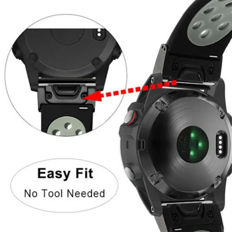 

Мягкий Силиконовый противоударный ремешок для смарт-часов Garmin Fenix 6/6X
