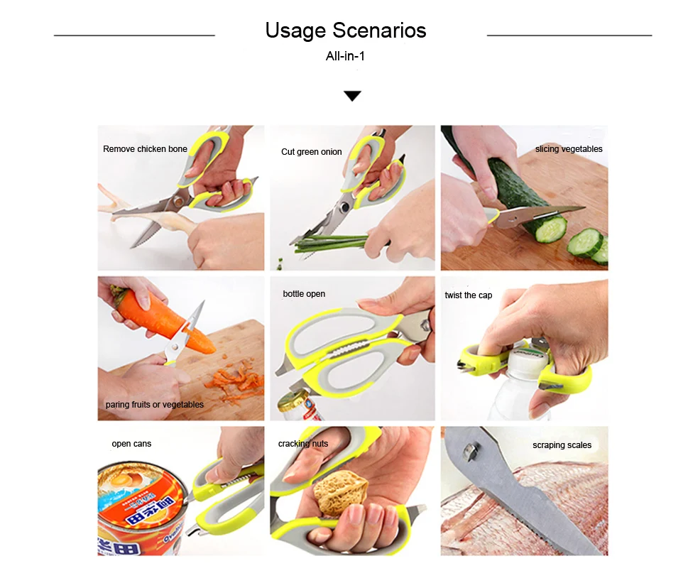 XITUO утилита Кухня ножницы магнитные Ножи Съемное Сиденье Нержавеющая сталь