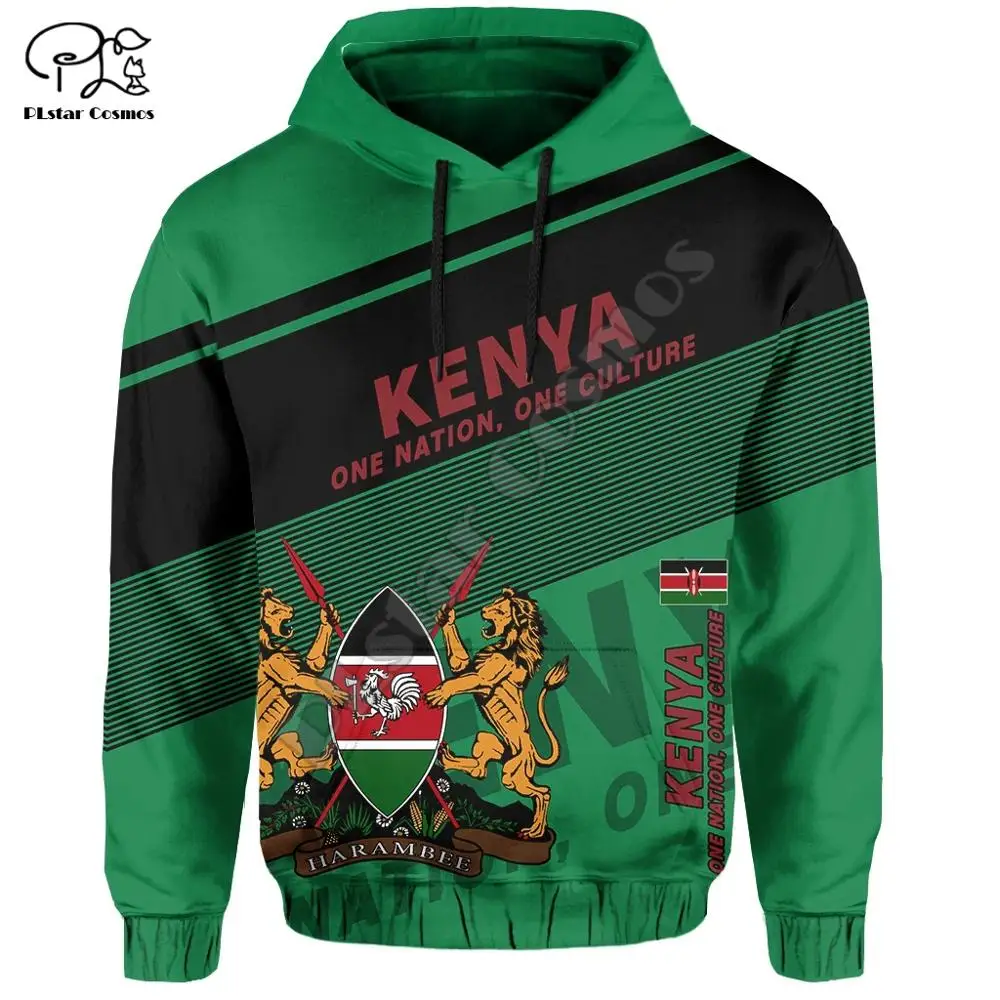 PLstar Cosmos Кения флаг страны племя культура татуировки спортивный костюм 3Dprint