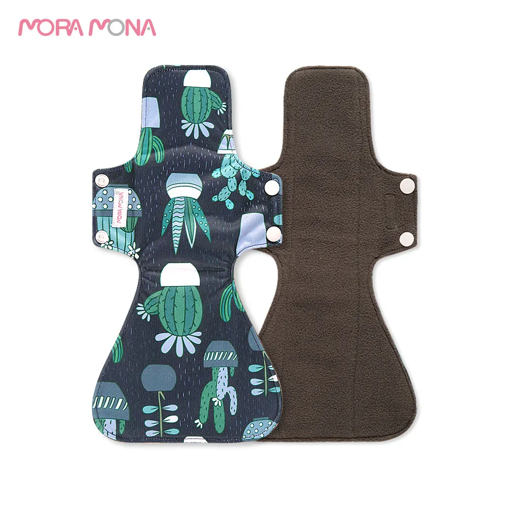 

Многоразовые менструальные прокладки Mora Mona из бамбука, угольный коврик, водонепроницаемые, герметичные женские гигиенические прокладки, 5 ...