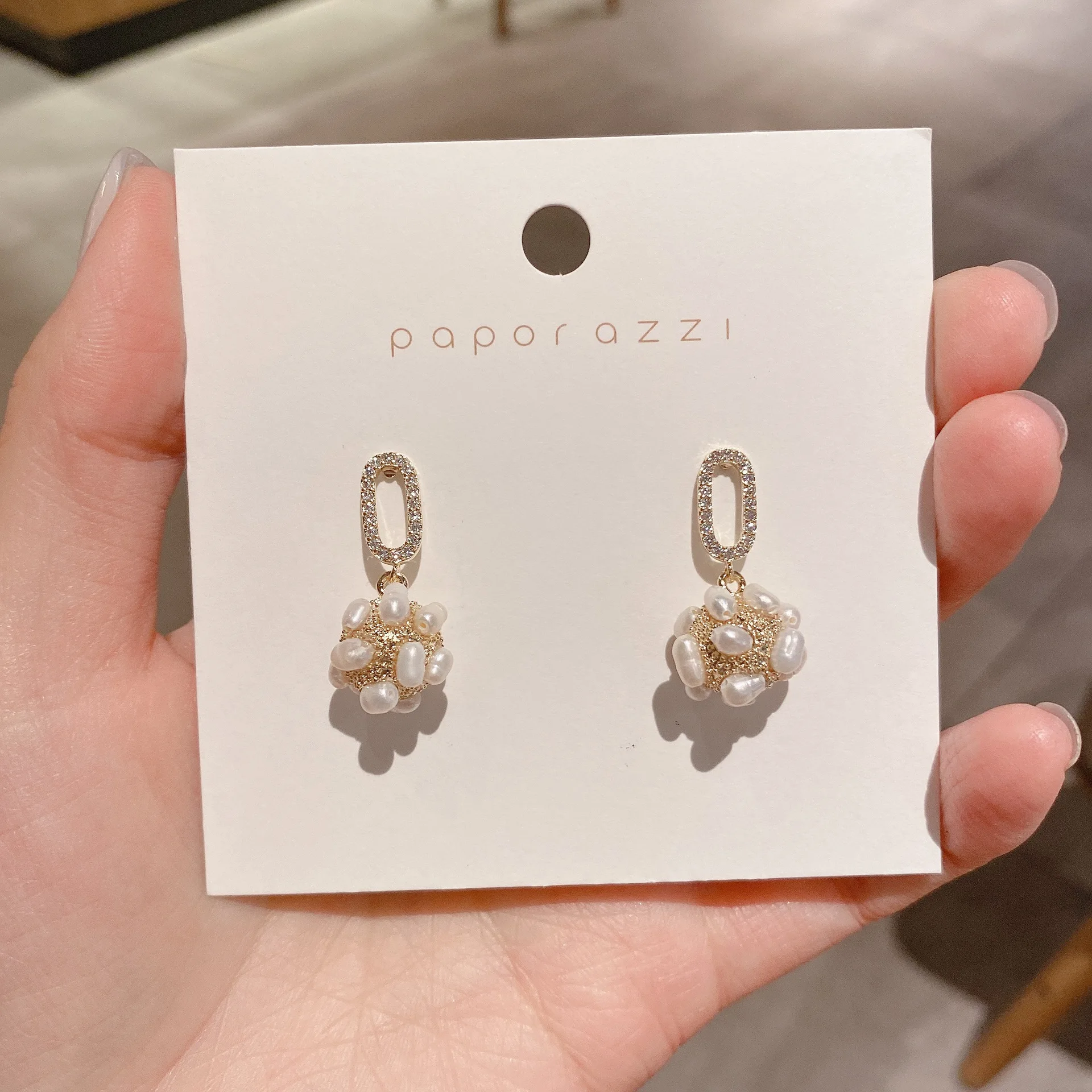 

Korean Simple Temperament Freshwater Pearls Zircon Drop Earrings for Women Wedding Engagement Fashion Jewelry Gifts