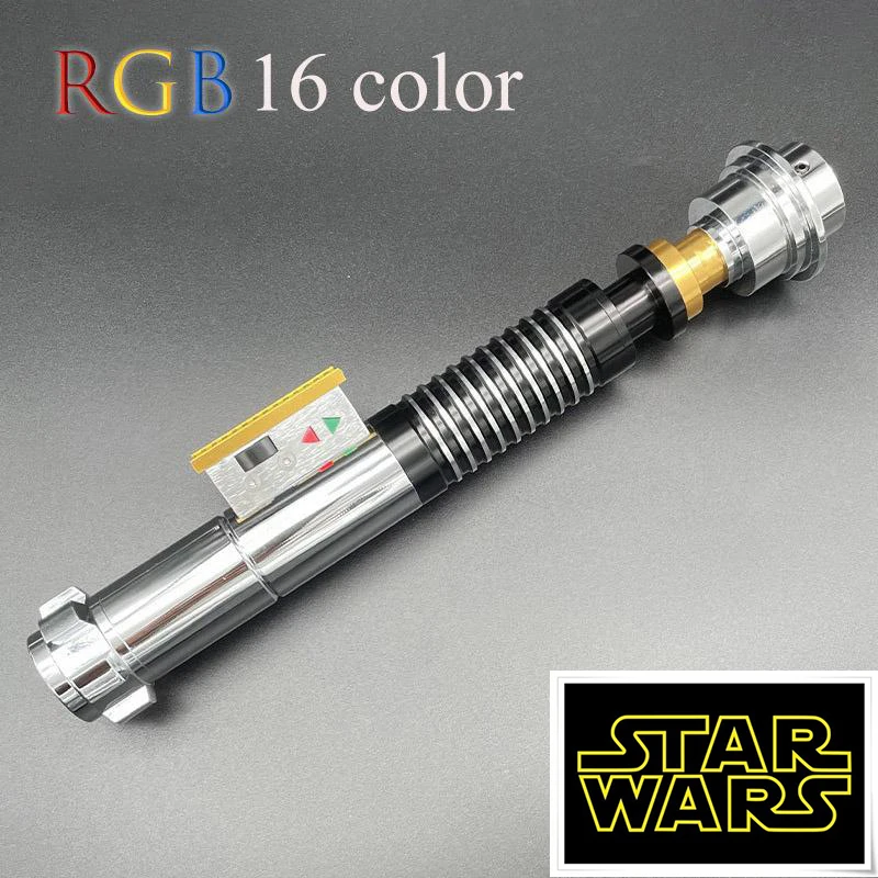 

110cm Star Wars Skywalker Laser Luke Lightsaber With Pc Blade Light Saber With Control Box Metal Hilt Rgb 16 Color Children Toys