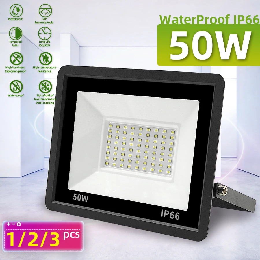 

Прожектор светодиодный уличный, 50 Вт, 2 шт., 3 шт.