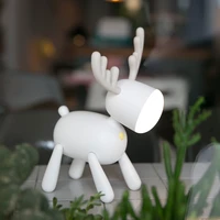 creative elk night light cartoon gift student bedroom with sleeping usb charging led childrens eye protection bedside lamp