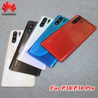 new camera frame lens protection cover for 100official huawei p30 p30pro battery housing panel replacement repair parts logo