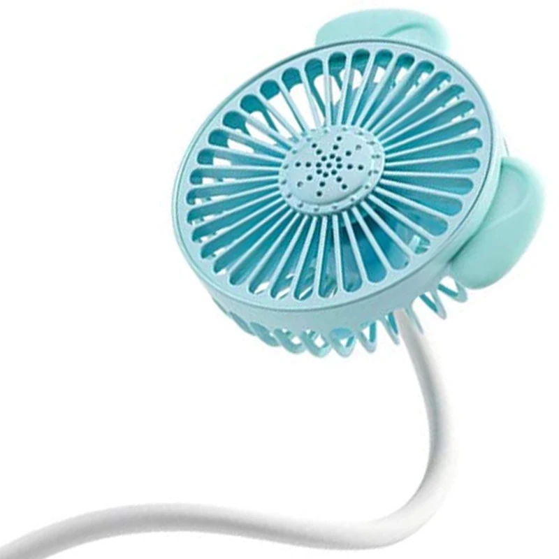 

Night Light Stroller Fan USB Portable 3 Speeds Mini Bending Flexible Fan Battery Operated Clip On Fan Rechargeable