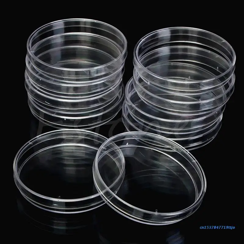 

583D 10Pcs/Pack 90 x 15mm Plastic Petri Dishes For LB Plate Bacterial Yeast