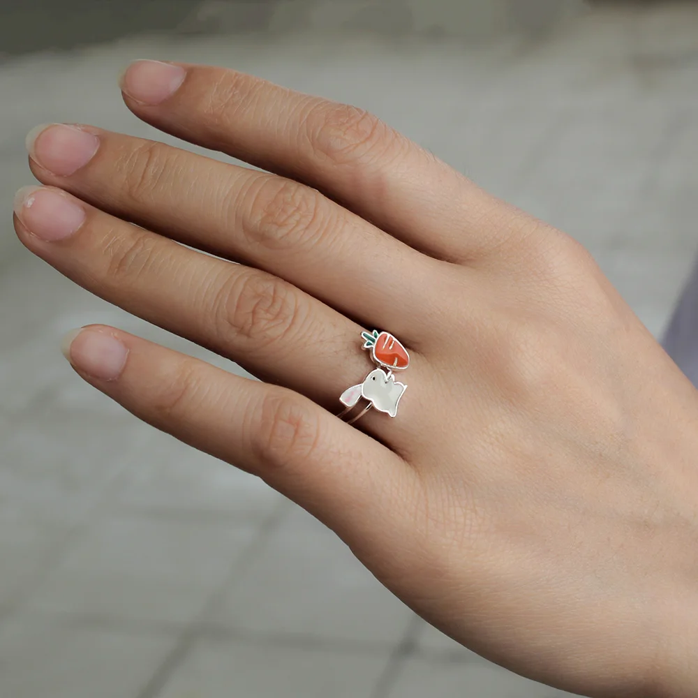 Trustdavis модное регулируемое кольцо из стерлингового серебра 925 пробы с милым белым