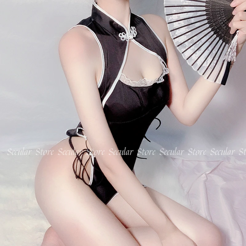 

Ночная рубашка женская, с высоким разрезом и завязками